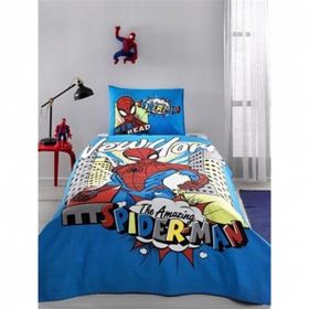 Özdilek Disney Spiderman Newyork Mavi Tek Kişilik Nevresim Takımı