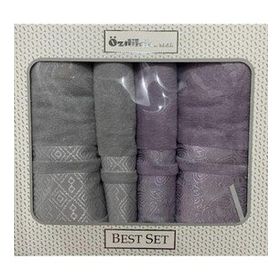 Özdilek Dory Best Set Lila Gri Banyo Havlusu