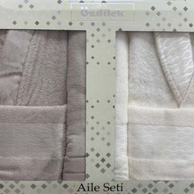 Özdilek Elissa Krem Aile Bornoz Seti