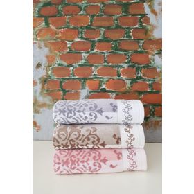 Özdilek Emily 3 Adet 50x90 cm Gri Pembe Kahve El Yüz Havlusu