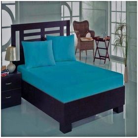 Özdilek Fitted 100x200 cm Gök Mavi Lastikli Tek Kişilik Çarşaf Seti