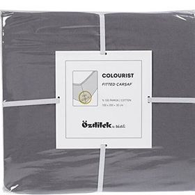 Özdilek Fitted 120x200 cm RF Colourist Antrasit Tek Kişilik Çarşaf Seti