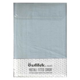 Özdilek Fitted 180x200 cm Aqua Lastikli Battal Çift Kişilik Çarşaf Seti