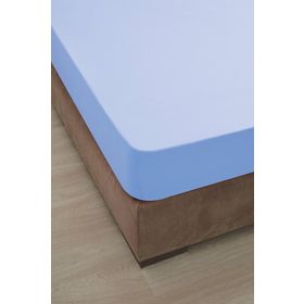 Özdilek Fitted 180x200 cm Gök Mavi Lastikli Battal Çift Kişilik Çarşaf Seti
