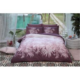 Özdilek Fitted Botanical Mürdüm Çift Kişilik Nevresim Takımı