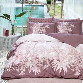 Özdilek Fitted Botanical Mürdüm Çift Kişilik Nevresim Takımı