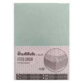 Özdilek Fitted Yeşil 180x200 Lastikli Battal Çift Kişilik Çarşaf Seti