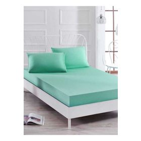 Özdilek Fitted Yeşil 180x200 Lastikli Battal Çift Kişilik Çarşaf Seti