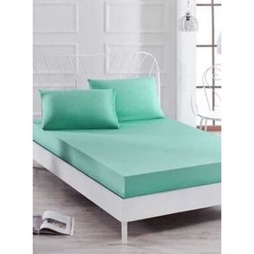 Özdilek Fitted Yeşil 180x200 Lastikli Battal Çift Kişilik Çarşaf Seti