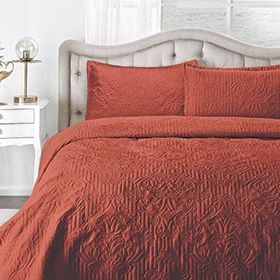 Özdilek Flair Kadife Kiremit 230x250 cm Çift Kişilik Yatak Örtüsü