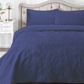 Özdilek Flair Kadife Lacivert 230x250 cm Çift Kişilik Yatak Örtüsü