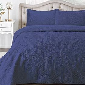 Özdilek Flair Kadife Lacivert 230x250 cm Çift Kişilik Yatak Örtüsü