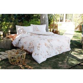Özdilek Flanel Autumn Floret Oranj - 160 x 220 cm - Renkli Tek Kişilik Nevresim Takımı