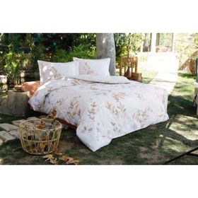 Özdilek Flanel Autumn Floret Oranj - 160 x 220 cm - Renkli Tek Kişilik Nevresim Takımı
