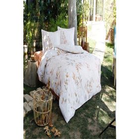 Özdilek Flanel Autumn Floret Oranj - 160 x 220 cm - Renkli Tek Kişilik Nevresim Takımı