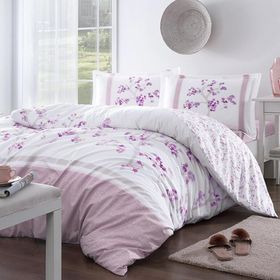 Özdilek Florid Ranforce Pembe Tek Kişilik Nevresim Takımı