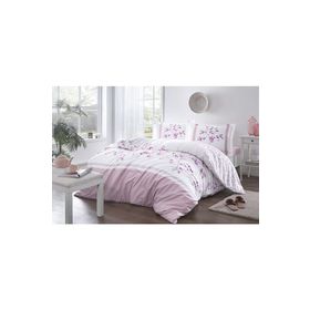 Özdilek Florida Pembe Çift Kişilik Ranforce Nevresim Takımı