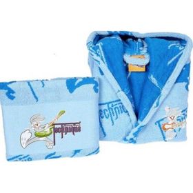 Özdilek Free Set Bugs Bunny Galaxy Mavi 5-6 Yaş Çocuk Bornozu