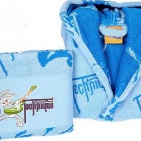 Özdilek Free Set Bugs Bunny Galaxy Mavi 5-6 Yaş Çocuk Bornozu