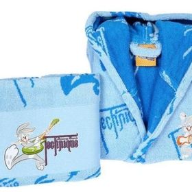 Özdilek Free Set Bugs Bunny Galaxy Mavi 5-6 Yaş Çocuk Bornozu