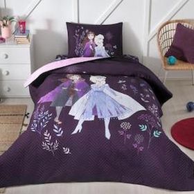Özdilek Frozan Nature Tek Kişilik Disney Lisanslı Lastikli Fitted Çarşaf Kapitone Çocuk Nevresim Takımı