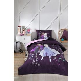 Özdilek Frozan Nature Tek Kişilik Disney Lisanslı Lastikli Fitted Çarşaf Kapitone Çocuk Nevresim Takımı