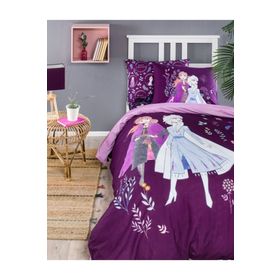 Özdilek Frozen Natural Lisanslı Mor Tek Kişilik Nevresim Takımı