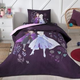 Özdilek Frozen Nature Lisanslı Kapitone Ranforce Mor Tek Kişilik Nevresim Takımı