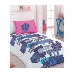 Özdilek Girl Denim Pembe Tek Kişilik Nevresim Takımı