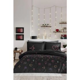 Özdilek Gleam Love 100x120 cm Çift Kişilik Ranforce Nevresim Takımı