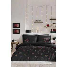 Özdilek Gleam Love 200x220 cm Çift Kişilik Ranforce Nevresim Takımı