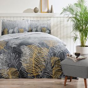 Özdilek Golden Palm Ranforce Gri Çift Kişilik Nevresim Takımı