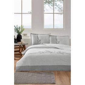 Özdilek Helecho Fitted Çarşaflı Ranforce 200 x 220 cm Çift Kişilik Gri Standart Nevresim Takımı
