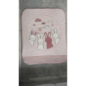 Özdilek Hello Rabbit 100x120 cm Pembe Bebek Battaniyesi