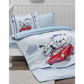 Özdilek Hello World Mavi Premium Bebek Battaniyeli Nevresim Takım