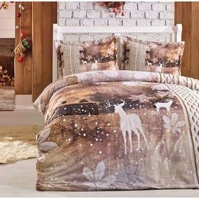 Özdilek Kahve Henry King Size Çift Kişilik Battal Nevresim Takımı
