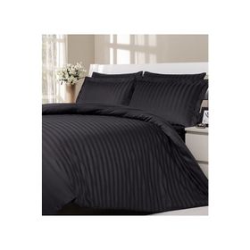 Özdilek Line Çizgili Saten 200 x 220 cm Siyah Renkli Çift Kişilik Nevresim Takımı