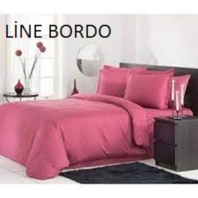 Özdilek Line Çizgili Saten-Krem 160x220 cm Tek Kişilik Nevresim Takımı