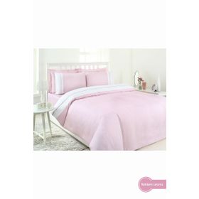 Özdilek Linen Pembe Soft Saten Çift Kişilik Nevresim Takımı