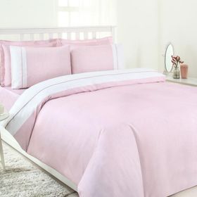 Özdilek Linen Pembe Soft Saten Çift Kişilik Nevresim Takımı