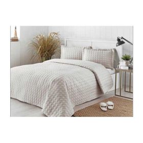 Özdilek Loseta Krem Nakışlı 180x250 cm Tek Kişilik Yatak Örtüsü