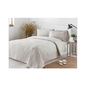 Özdilek Loseta Krem Nakışlı 180x250 cm Tek Kişilik Yatak Örtüsü