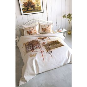 Özdilek Love Winter Art 3D Bej Çift Kişilik Nevresim Takımı