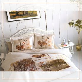 Özdilek Love Winter Art 3D Bej Çift Kişilik Nevresim Takımı