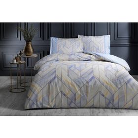 Özdilek Marble Mavi Çift Kişilik Nevresim Takımı