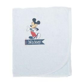 Özdilek Mavi Lisanslı Mickey Mouse Nakışlı Bambu Bebek Pelerin Bornoz