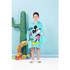Özdilek Mickey Mouse Beach Disney Lisanslı 4/9 Yaş Kadife Çocuk Panço