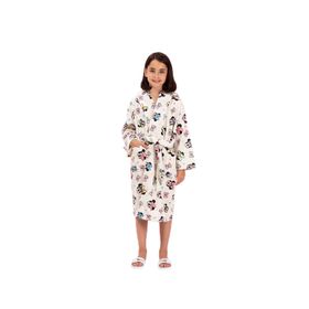 Özdilek Minnie Mouse Colours 11/12 Yaş Disney Lisanslı Kapüşonlu Çocuk Bornozu