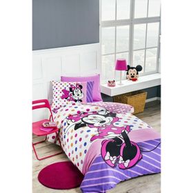 Özdilek Minnie Mouse Lisanslı Trend Pembe Tek Kişilik Nevresim Takımı