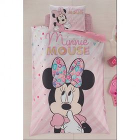 Özdilek Minnie Mouse Lisanslı Trend Pembe Tek Kişilik Nevresim Takımı